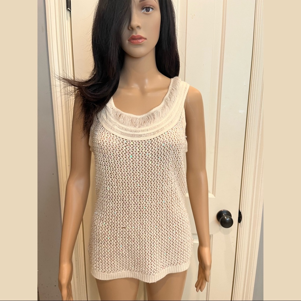 Knit Sleeveless Sequin Top